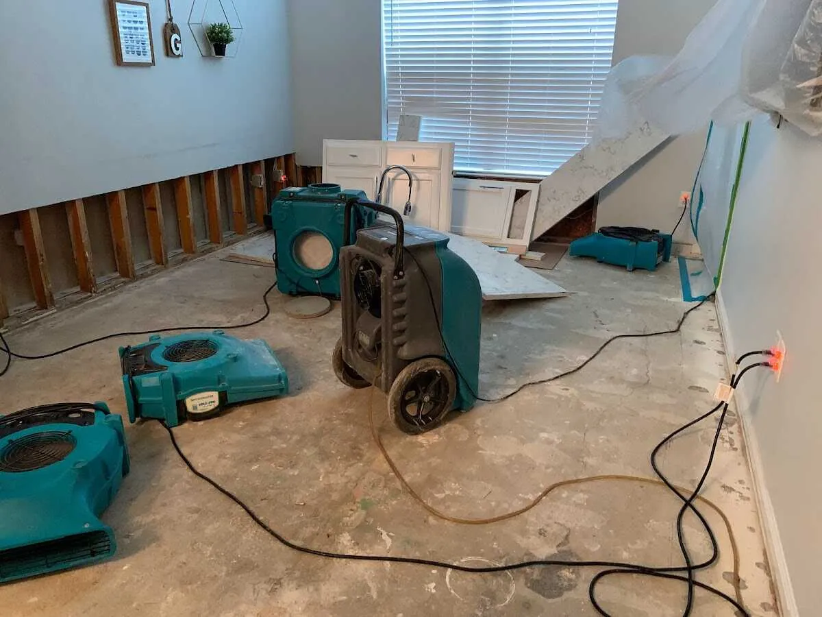 Dehumidifier in flood-cut room for Water Extraction & Removal in Kensington
